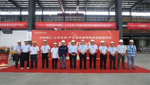 古天乐太阳集团城铜仁产业基地举行镍锍精炼硫酸镍项目投产仪式