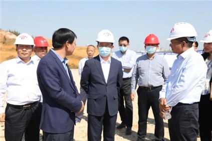 铜仁市委副书记、市长皮贵怀赴古天乐太阳集团城镍锍精炼硫酸镍项目调研